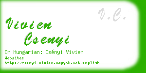 vivien csenyi business card